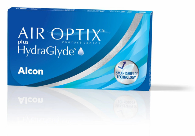 Měsíční kontaktní čočky Air Optix® Plus Hydraglyde®, 3 ks v balení