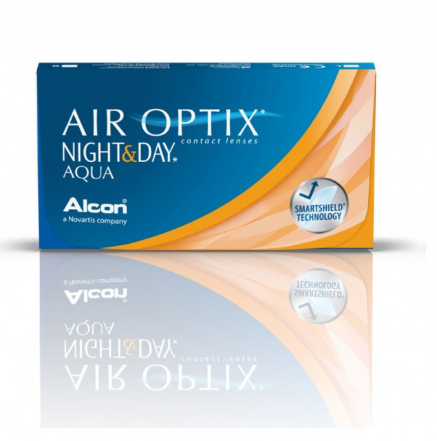 Měsíční kontaktní čočky Air Optix Night&Day Aqua, 3 ks v balení