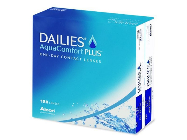 Denní kontaktní čočky Dailies AquaComfort Plus, 180 ks v balení