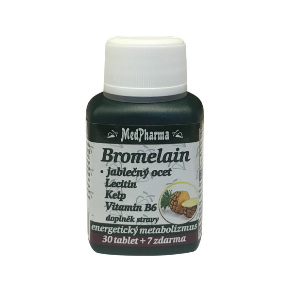Bromelain 300 mg + jabl. ocet + lecitin + kelp + B6