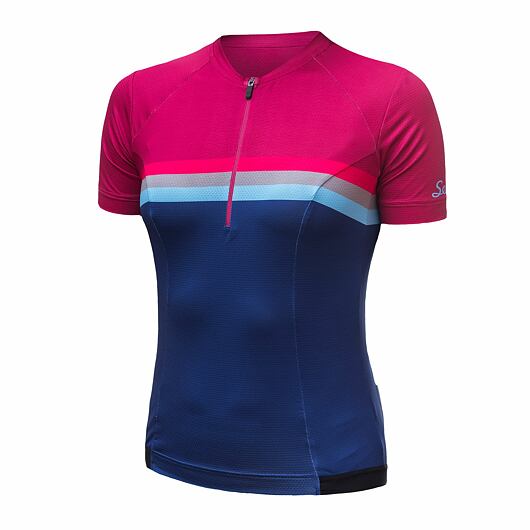 Dámský cyklistický dres kr. rukáv Sensor Cyklo Tour Stripes