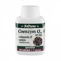 Coenzym Q10 30 mg + vitamin E + selen, 67 tobolek