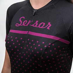 Dámský cyklistický dres kr. rukáv Sensor Cyklo Tour Dots
